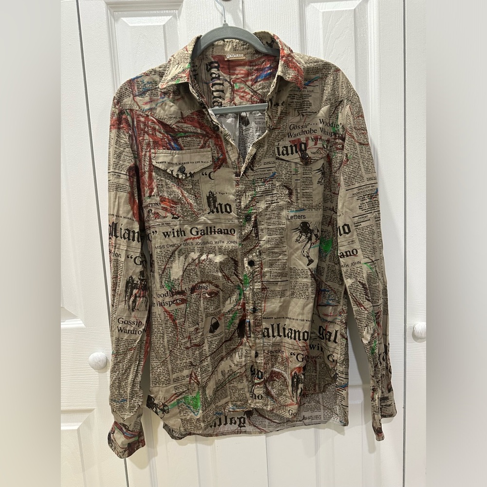 GALLIANO newspaper long-sleeve